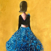 Bluebird on My Shoulder 52 x 31  Acrylic on Canvas